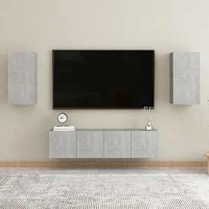 TV stolek betonově šedý 30,5x30x60 cm kompozitní dřevo - obrázek 3