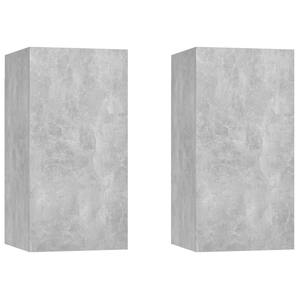 

vidaXL TV Cabinets 2 pcs Concrete Gray 12"x11.8"x23.6" Engineered Wood