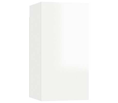 vidaXL Έπιπλα Τηλεόρασης 2 τεμ. Γυαλ. Λευκά 30,5x30x60εκ. Επεξ. Ξύλο