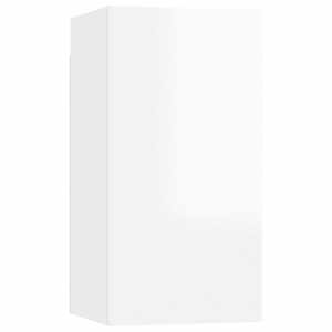 vidaXL Έπιπλα Τηλεόρασης 2 τεμ. Γυαλ. Λευκά 30,5x30x60εκ. Επεξ. Ξύλο
