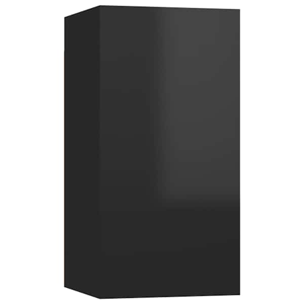 vidaXL telerikapp, k&otilde;rgl&auml;ikega must, 30,5 x 30 x 60, tehispuit