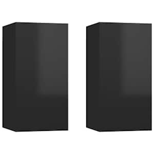 TV stolky 2 ks černé s vysokým leskem 30,5x30x60 cm - obrázek 2