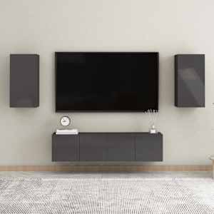 TV stolky 2 ks černé s vysokým leskem 30,5x30x60 cm - obrázek 1