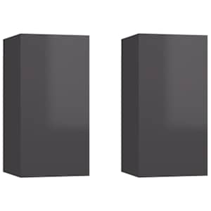 TV stolky 2 ks šedé s vysokým leskem 30,5x30x60 cm - obrázek 2