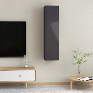 TV stolky 2 ks šedé s vysokým leskem 30,5x30x60 cm - obrázek 5