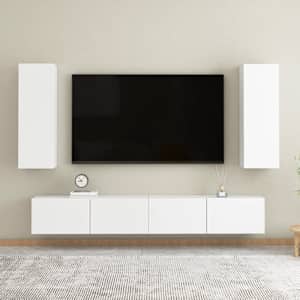 TV stolek bílý 30,5x30x90 cm kompozitní dřevo - obrázek 12