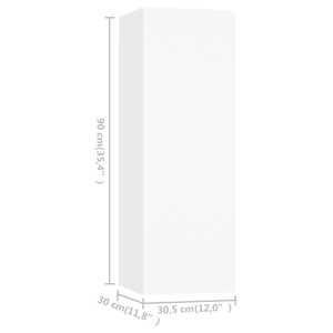 TV stolek bílý 30,5x30x90 cm kompozitní dřevo - obrázek 14