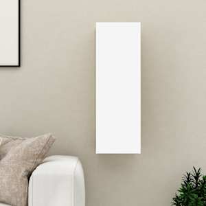 TV stolek bílý 30,5x30x90 cm kompozitní dřevo - obrázek 1