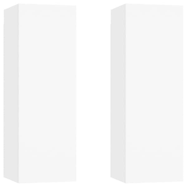 vidaXL telerikapid, 2 tk, valge, 30,5 x 30 x 90 cm, tehispuit