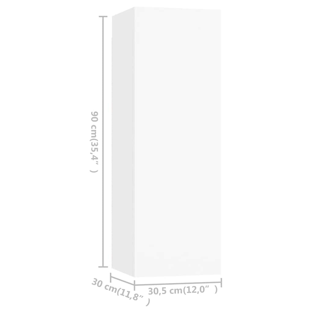 TV stolky 2 ks bílé 30,5x30x90 cm kompozitní dřevo - obrázek 15