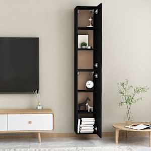 TV stolky 2 ks černé 30,5x30x90 cm kompozitní dřevo - obrázek 12