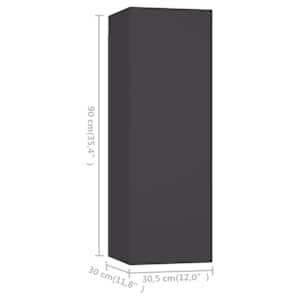 TV stolek šedý 30,5x30x90 cm kompozitní dřevo - obrázek 14