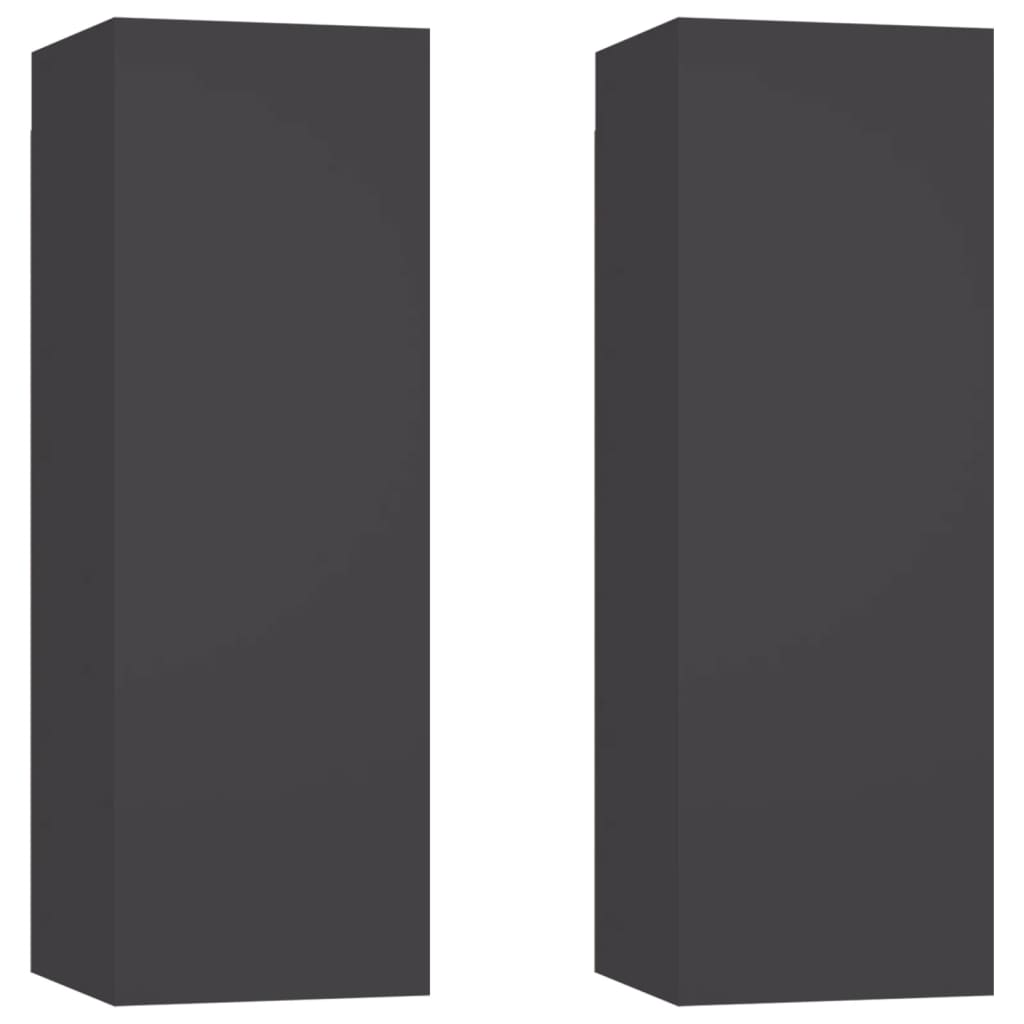

vidaXL TV Cabinets 2 pcs Gray 12"x11.8"x35.4" Engineered Wood