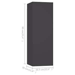 TV stolky 2 ks šedé 30,5x30x90 cm kompozitní dřevo - obrázek 15