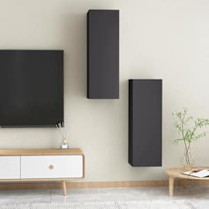 TV stolky 2 ks šedé 30,5x30x90 cm kompozitní dřevo - obrázek 11