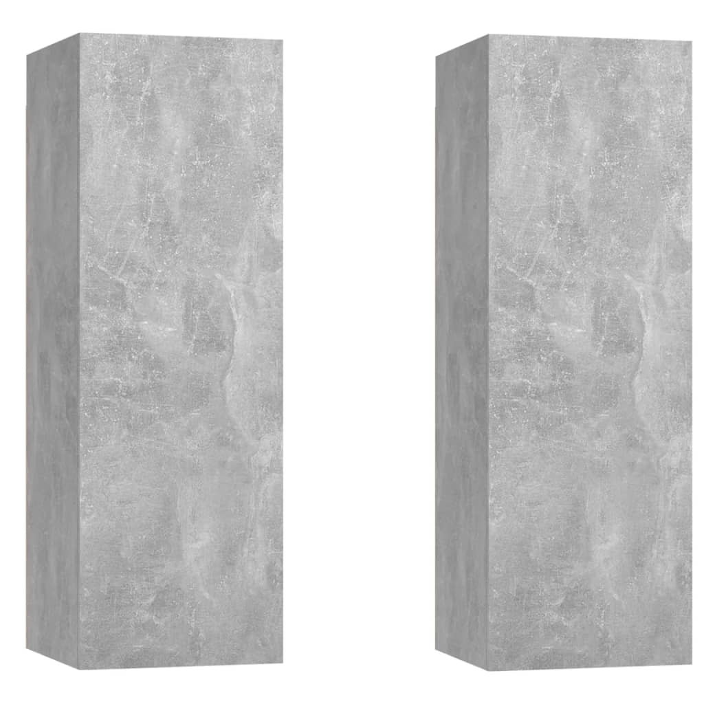 

vidaXL TV Cabinets 2 pcs Concrete Gray 12"x11.8"x35.4" Engineered Wood