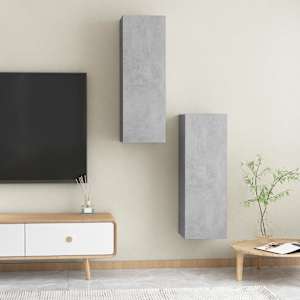 TV stolky 2 ks betonově šedé 30,5x30x90 cm kompozitní dřevo - obrázek 12