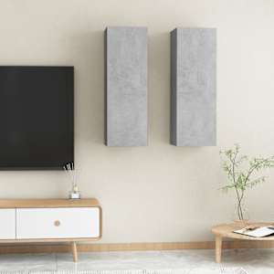 TV stolky 2 ks betonově šedé 30,5x30x90 cm kompozitní dřevo - obrázek 1