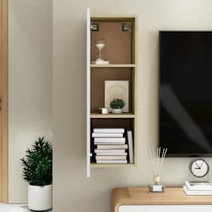 TV stolek bílý a dub sonoma 30,5x30x90 cm kompozitní dřevo - obrázek 12