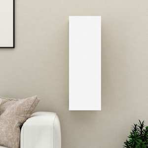 TV stolek bílý a dub sonoma 30,5x30x90 cm kompozitní dřevo - obrázek 1