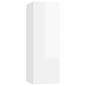 TV stolek bílý s vysokým leskem 30,5x30x90 cm kompozitní dřevo - obrázek 2