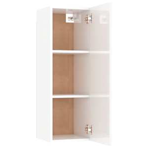 TV stolek bílý s vysokým leskem 30,5x30x90 cm kompozitní dřevo - obrázek 5