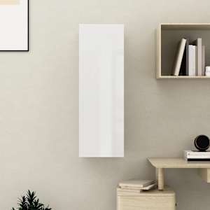 TV stolek bílý s vysokým leskem 30,5x30x90 cm kompozitní dřevo - obrázek 9