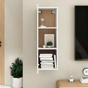 TV stolek bílý s vysokým leskem 30,5x30x90 cm kompozitní dřevo - obrázek 11
