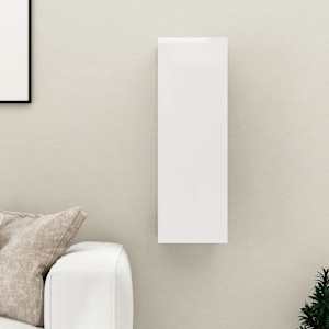 TV stolek bílý s vysokým leskem 30,5x30x90 cm kompozitní dřevo - obrázek 1