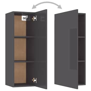 TV stolek šedý s vysokým leskem 30,5x30x90 cm kompozitní dřevo - obrázek 6
