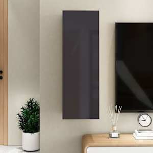 TV stolek šedý s vysokým leskem 30,5x30x90 cm kompozitní dřevo - obrázek 10