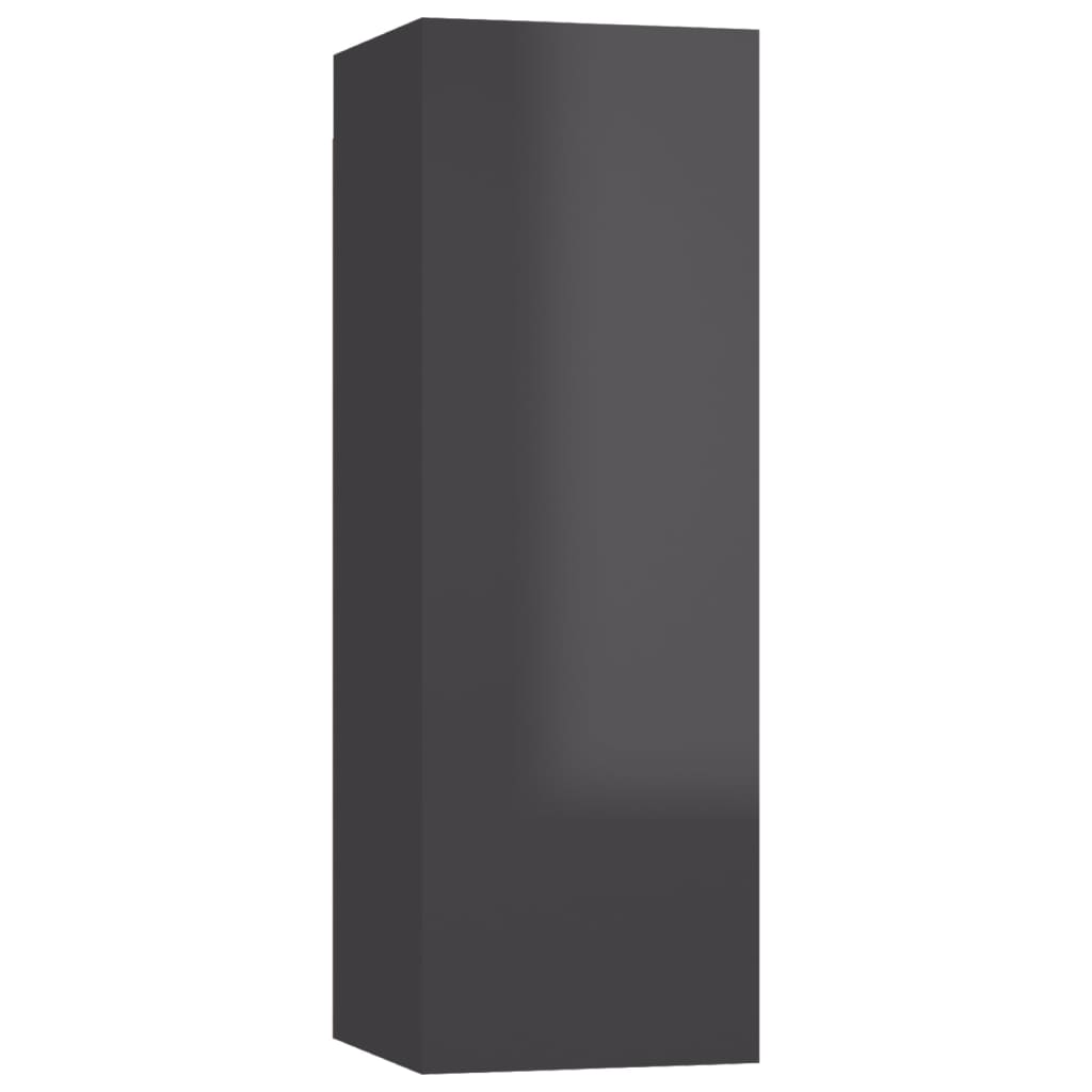 

vidaXL Tv-meubelen 2 st 30,5x30x90 cm spaanplaat hoogglans grijs