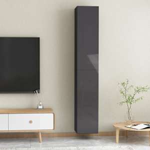 TV stolky 2 ks šedé s vysokým leskem 30,5x30x90 cm - obrázek 12