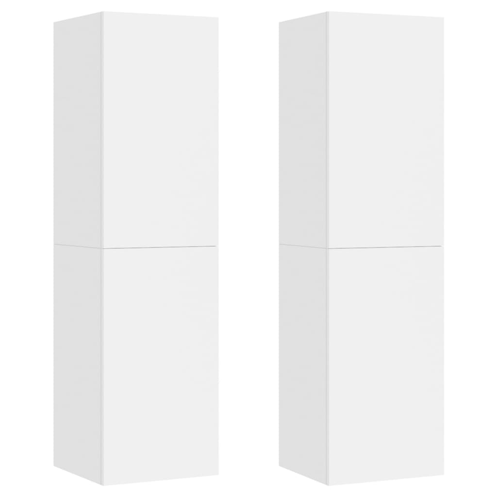 

vidaXL TV Cabinets 2 pcs White 12"x11.8"x43.3" Engineered Wood