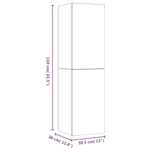 TV stolky 2 ks černé 30,5x30x110 cm kompozitní dřevo - obrázek 15