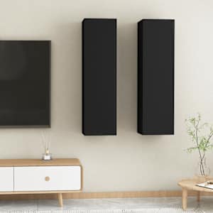 TV stolky 2 ks černé 30,5x30x110 cm kompozitní dřevo - obrázek 1