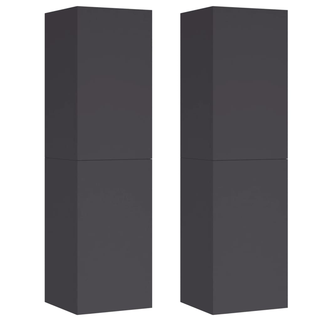 

vidaXL TV Cabinets 2 pcs Gray 12"x11.8"x43.3" Engineered Wood