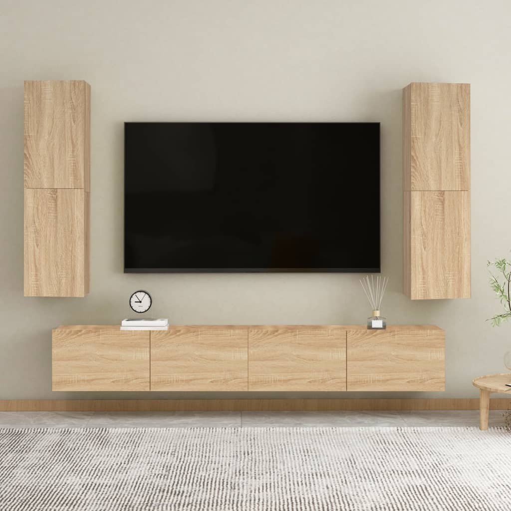 TV omarica 2 kosa sonoma hrast 30,5x30x110 cm iverna plošča