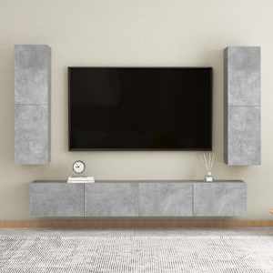 TV stolek betonově šedý 30,5x30x110 cm kompozitní dřevo - obrázek 12