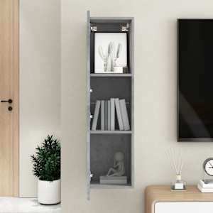 TV stolek betonově šedý 30,5x30x110 cm kompozitní dřevo - obrázek 9