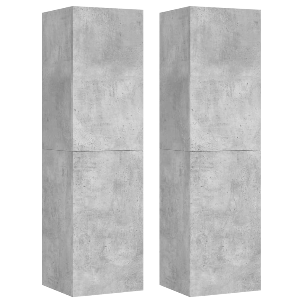 

vidaXL TV Cabinets 2 pcs Concrete Gray 12"x11.8"x43.3" Engineered Wood