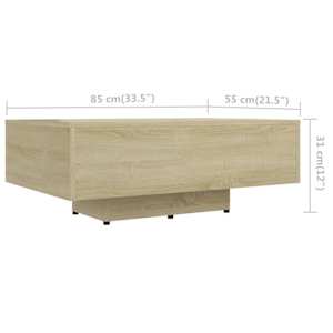 Konferenční stolek dub sonoma 85 x 55 x 31 cm kompozitní dřevo - obrázek 6