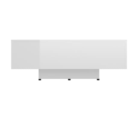vidaXL Salongbord h&oslash;yglans hvit 85x55x31 cm konstruert tre