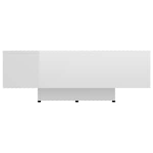 vidaXL Salongbord h&oslash;yglans hvit 85x55x31 cm konstruert tre