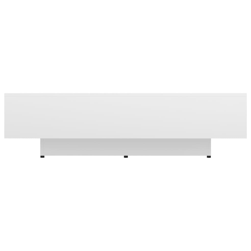 vidaXL Table basse blanc brillant 100x49,5x31 cm bois d'ingénierie