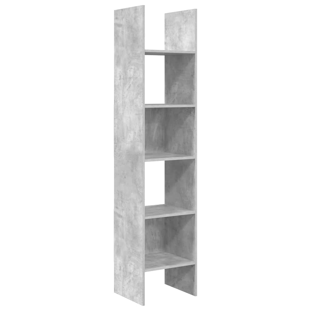 

vidaXL Book Cabinet Concrete Gray 15.7"x13.8"x70.9" Engineered Wood