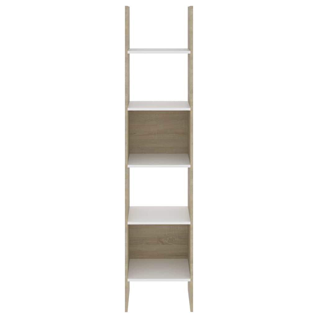 

vidaXL Boekenkast 40x35x180 cm spaanplaat wit en sonoma eikenkleurig