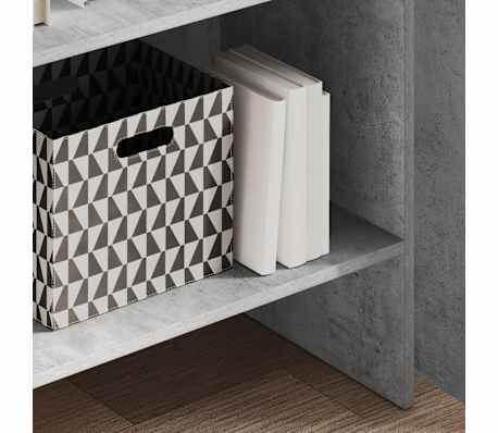 vidaXL Boekenkast 60x35x180 cm bewerkt hout betongrijs
