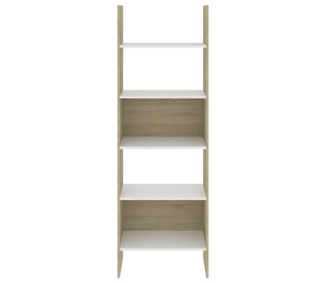 vidaXL Bibliotecă, alb și stejar Sonoma, 60x35x180 cm, lemn prelucrat