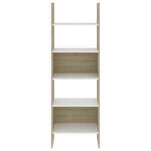 vidaXL Bibliotecă, alb și stejar Sonoma, 60x35x180 cm, lemn prelucrat